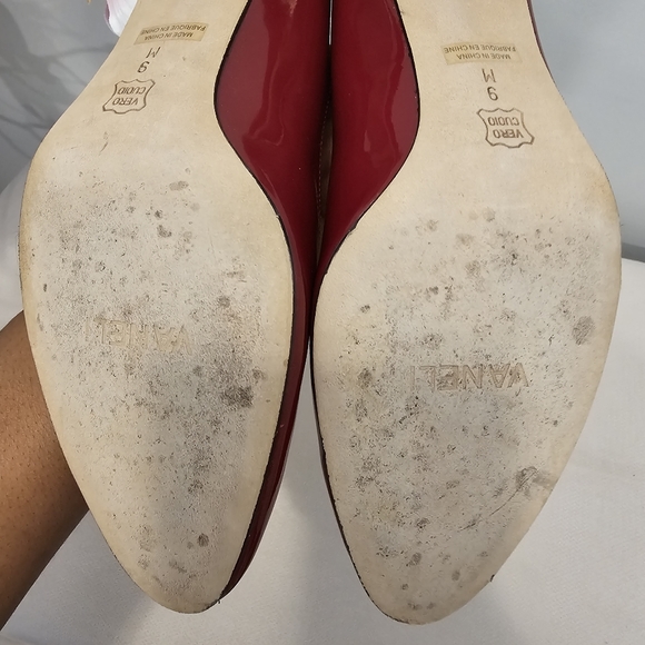 Vaneli Dark Red Patent Comfort Women's Block Heel Courts - US 9 - Picture 6 of 13